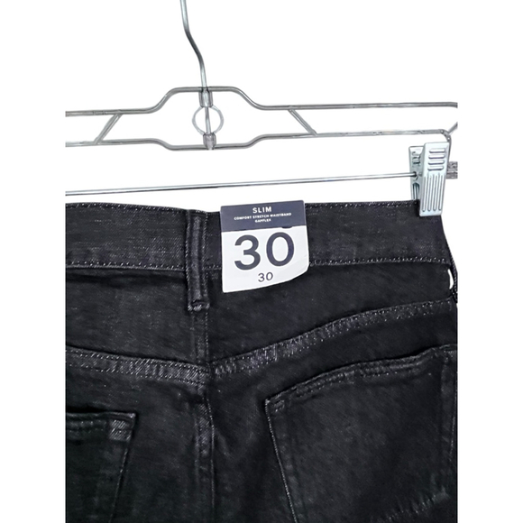 Gap NWT Slim Soft Flex Dark Wash Men's Denim Jeans Size 30x30 Casual Black Zip - Picture 7 of 7